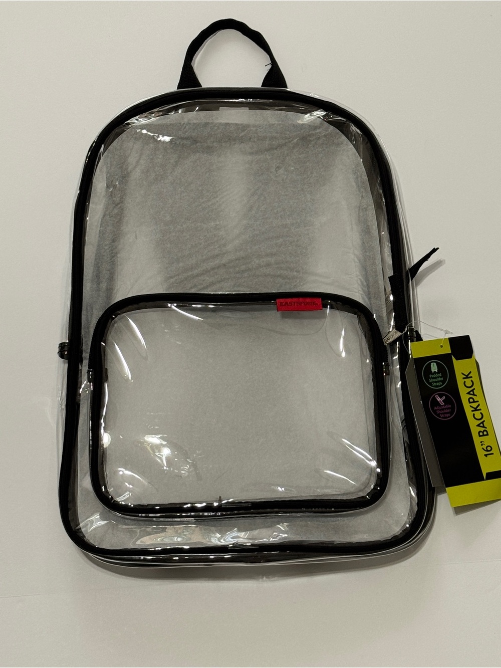 Eastsport Kids Clear Backpack with Black Trim - 16”